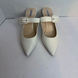 Tahari Beige Mules Size 8.5